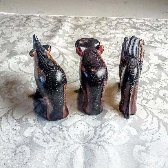 Handmade Soapstone Animal Trio Figurines - Picture 6 of 6